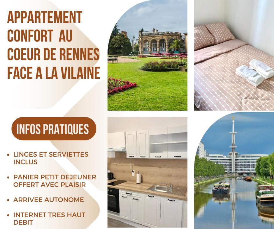 Charmant Cocon Au Coeur De Rennes Calme Et Lumineux Zewnętrze zdjęcie